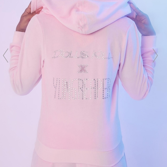 Dolls Kill Jackets & Blazers - NWT Dolls Kill Pink Velour Hoodie 😍